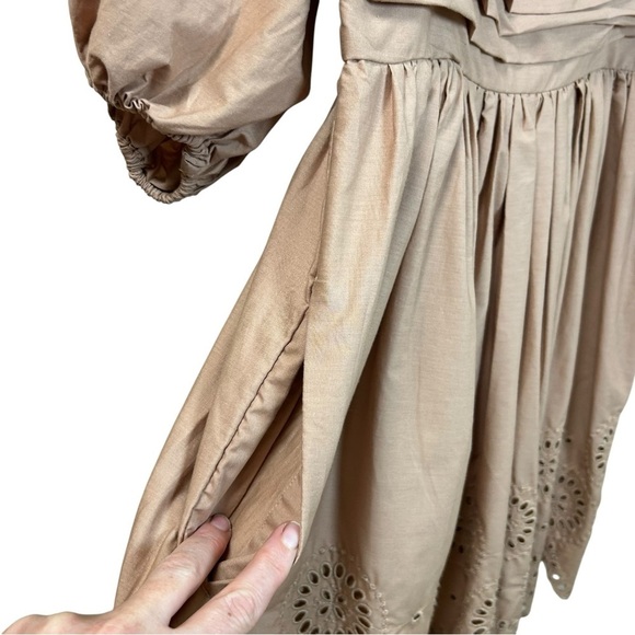 Abercrombie & Fitch - Women’s ‘Emerson’ Babydoll Dress in Taupe - Brown, Small - Picture 11 of 14